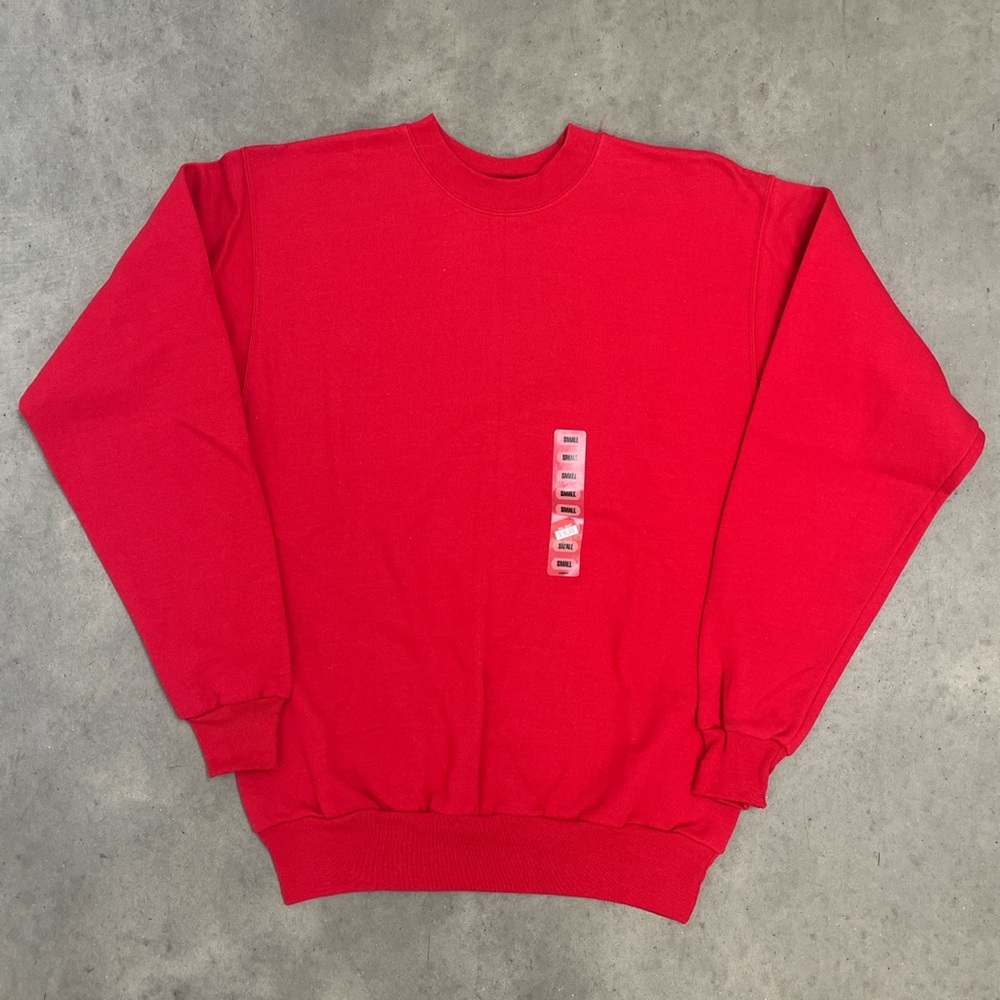 Vintage 90s/Y2K Hanes Comfort Blend Red Blank Crewneck Sweatshirt